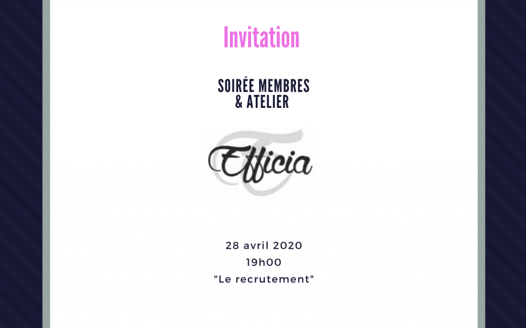 Soirée membres 28/04/2020