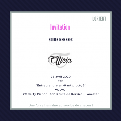 Soirée membres 28/04/2020