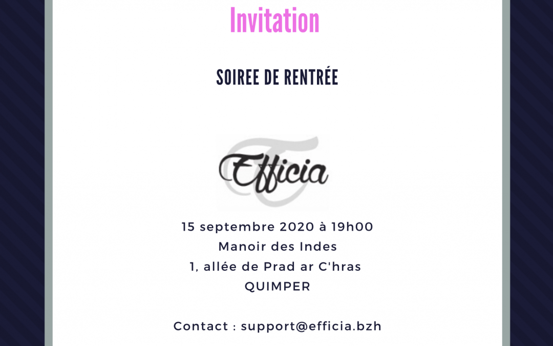 Soirée de rentrée 15/09/2020